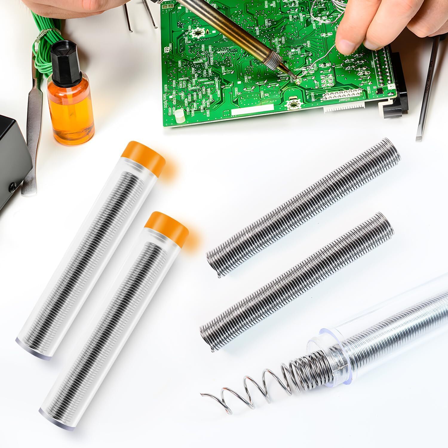 5 Pack 1Mm Rosin Core Solder, Electronic Solder for Repairing Electronic and Ele