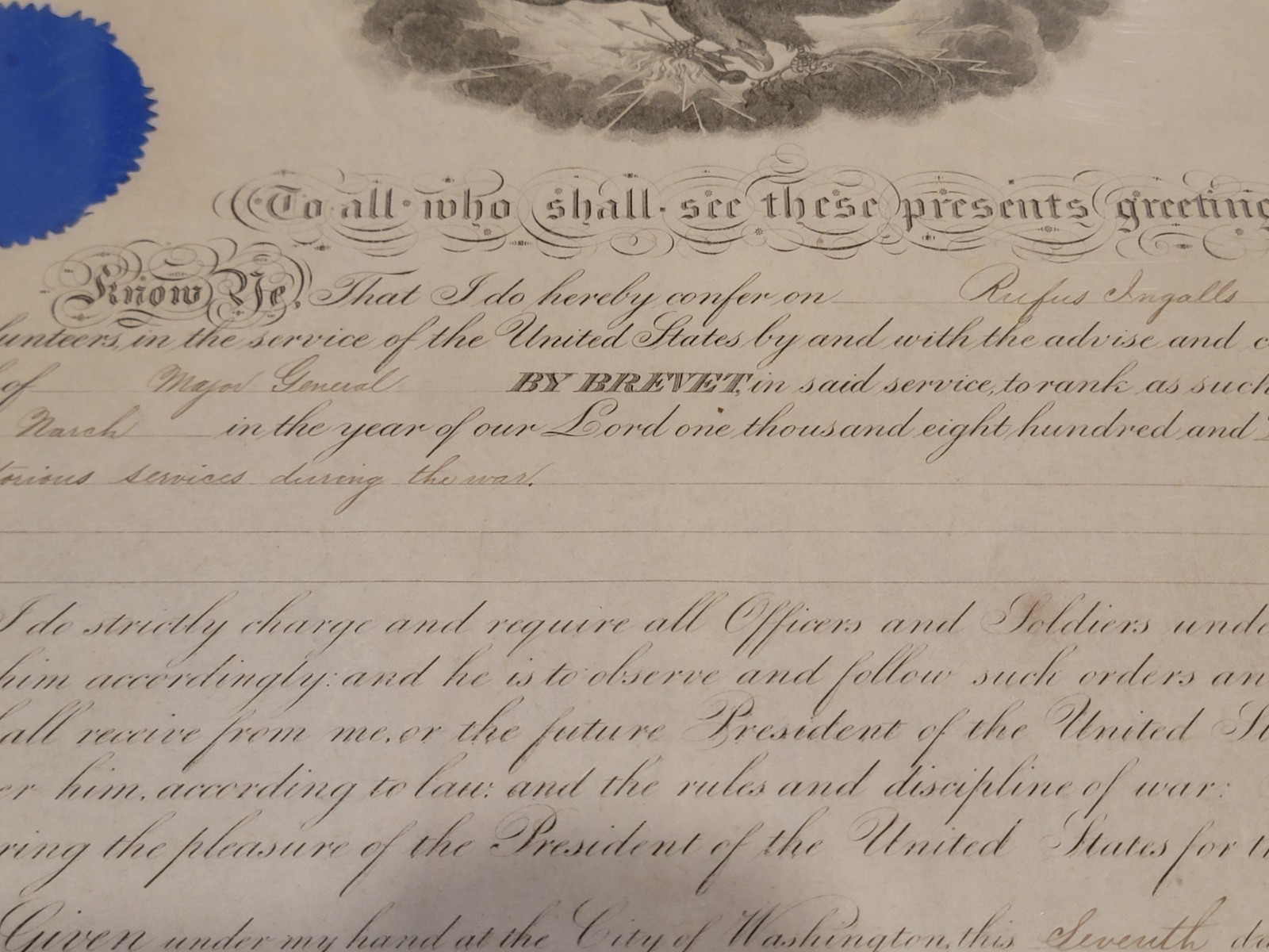 🌟HISTORIC President Andrew Johnson HAND SIGNED 1866 "MAJOR GENERAL" APPOINTMENT