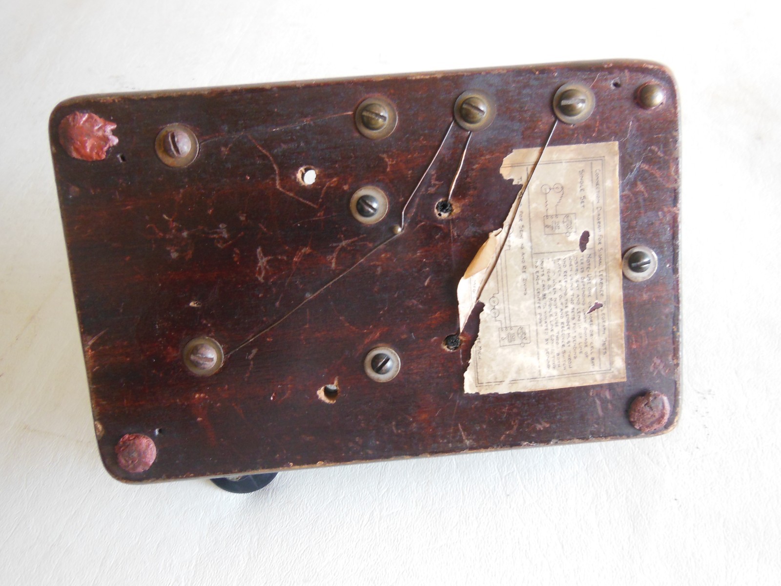 Antique Brass Telegraph Key & Sounder Set on Wood Base | Morse Code Railroad Ste