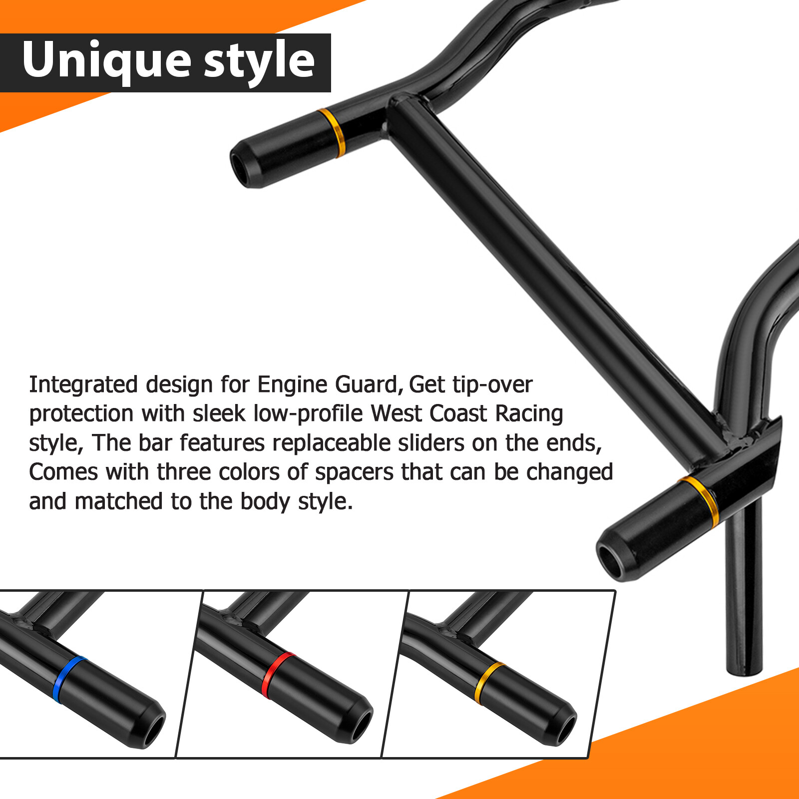 1997-2008 Saddlebag Guard Rear Crash Bar for Harley Touring Road Street Glide