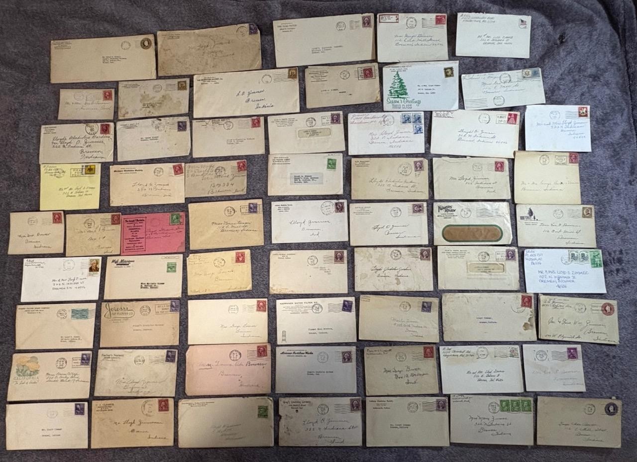 200+ Vintage Stamped Envelopes w/ Gladiolus Flower Gardens Related Letters