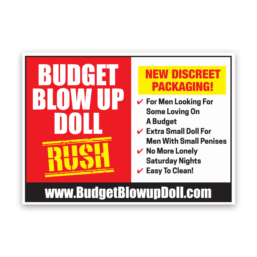 Budget Blow Up Doll, Fake Product Box, Practical Jokes, Revenge (100% Anonymous)