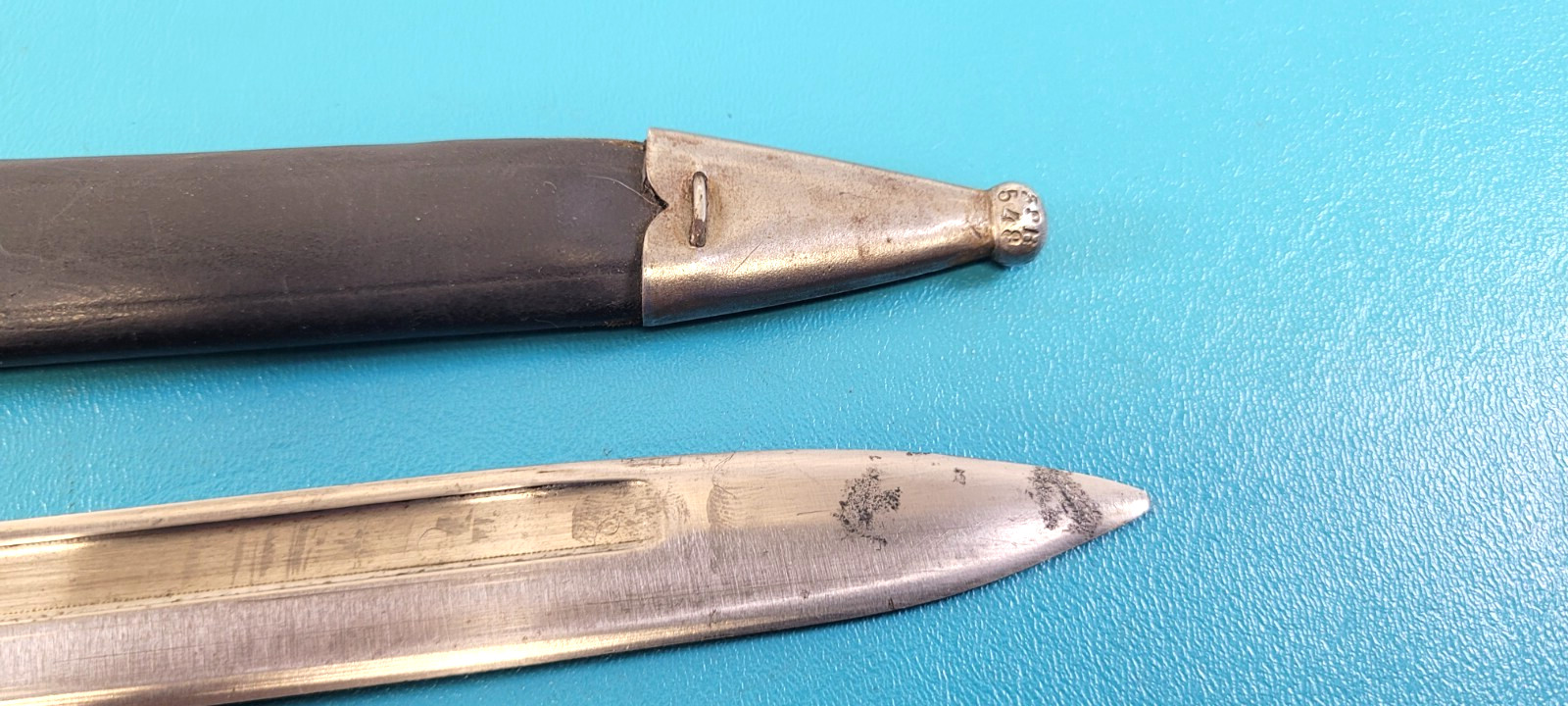 Danish Model 1889 Krag Jorgensen Rifle Bayonet Knife + Scabbard Denmark TR154