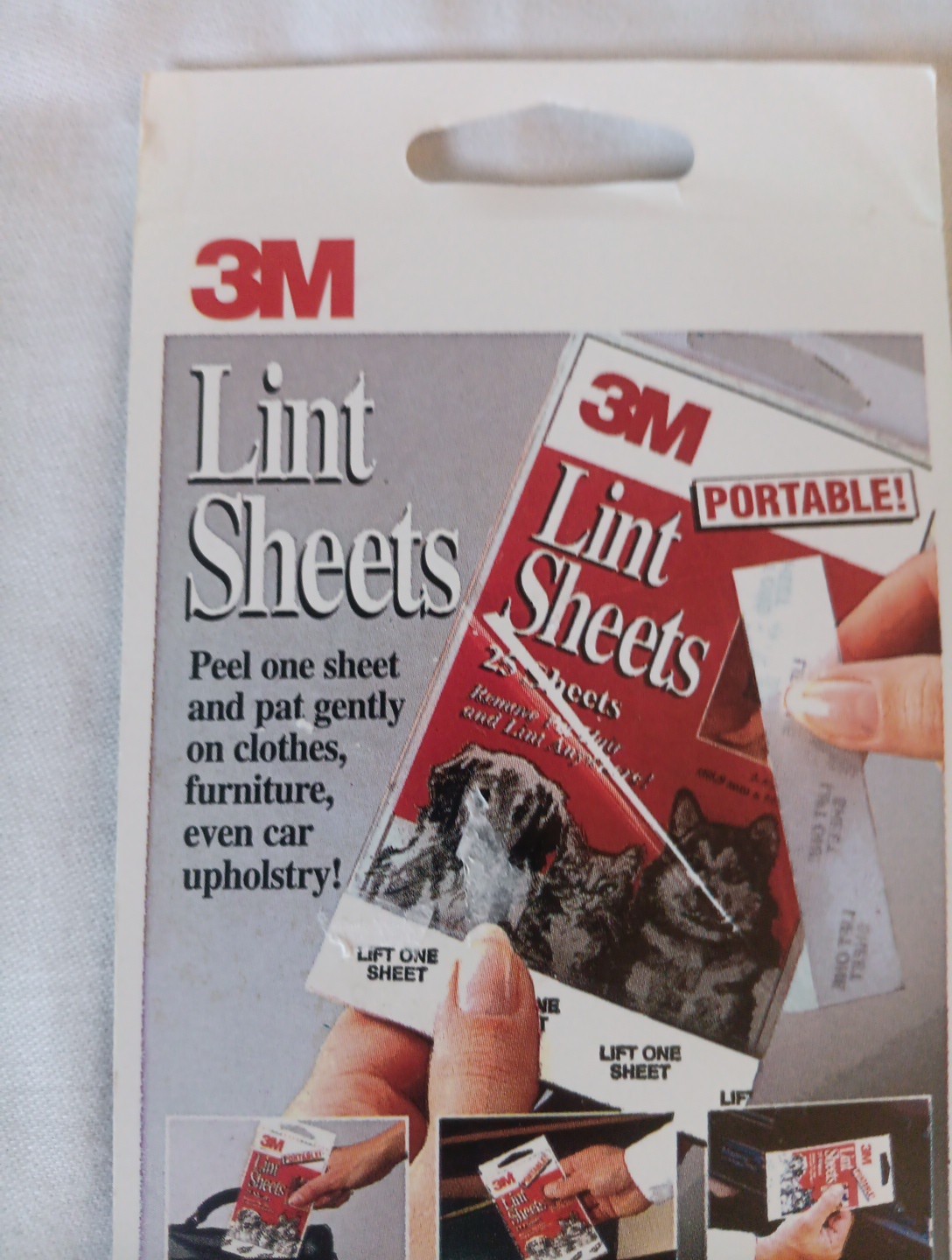 Vintage Portable Lint Sheets Remove Pet Hair & Lint Anywhere 2 Packs New