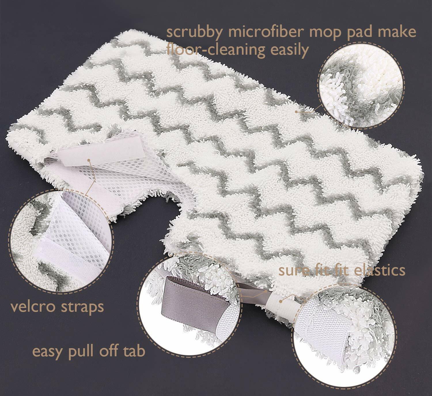 3 Pk Steam Mop Pad with Scrub Strips Microfiber Replacement Pad Refill for Shark