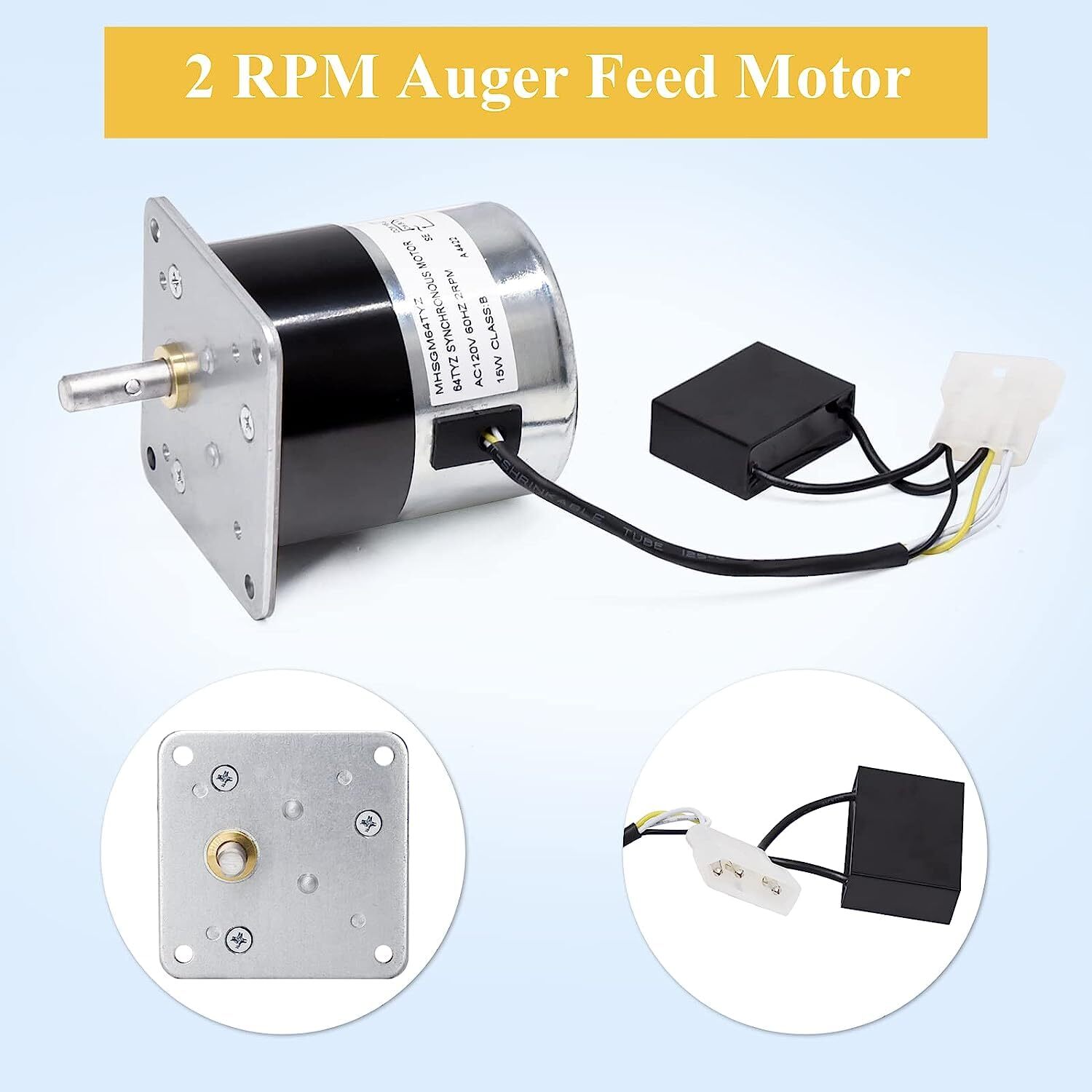 SRV7000-670 Auger Feed Motor Replacement for pelpro PP130, PP130-B，PP130-RF