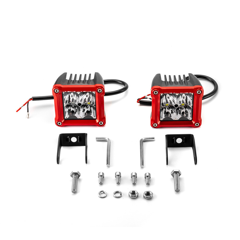 For Polaris Ranger/ RZR 800/ 900/ 1000/ Turbo 3'' LED Cube Pod Light Driving Fog