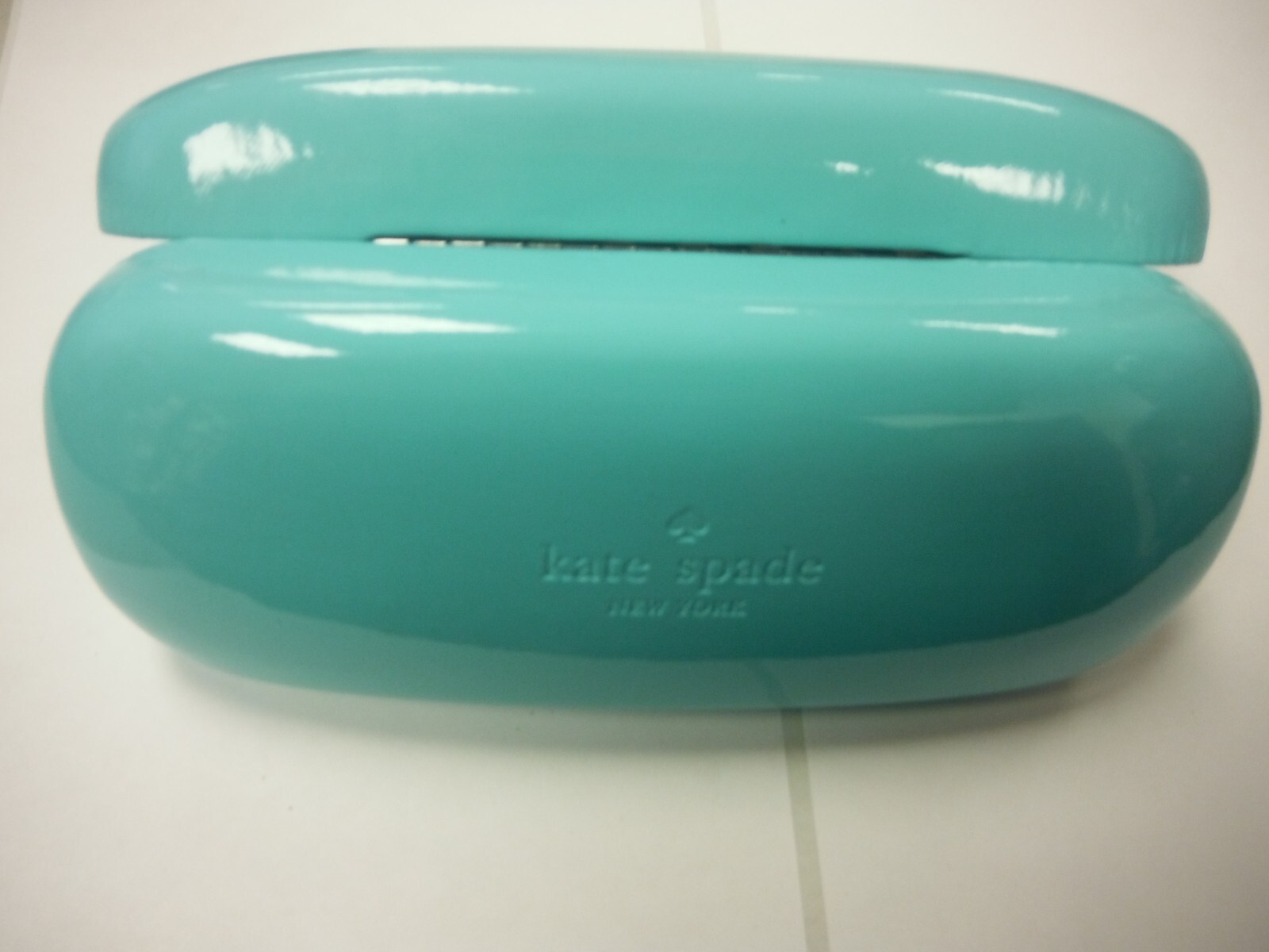Brand New! Kate Spade New York Green Teal Hard Shell Eyeglass Case