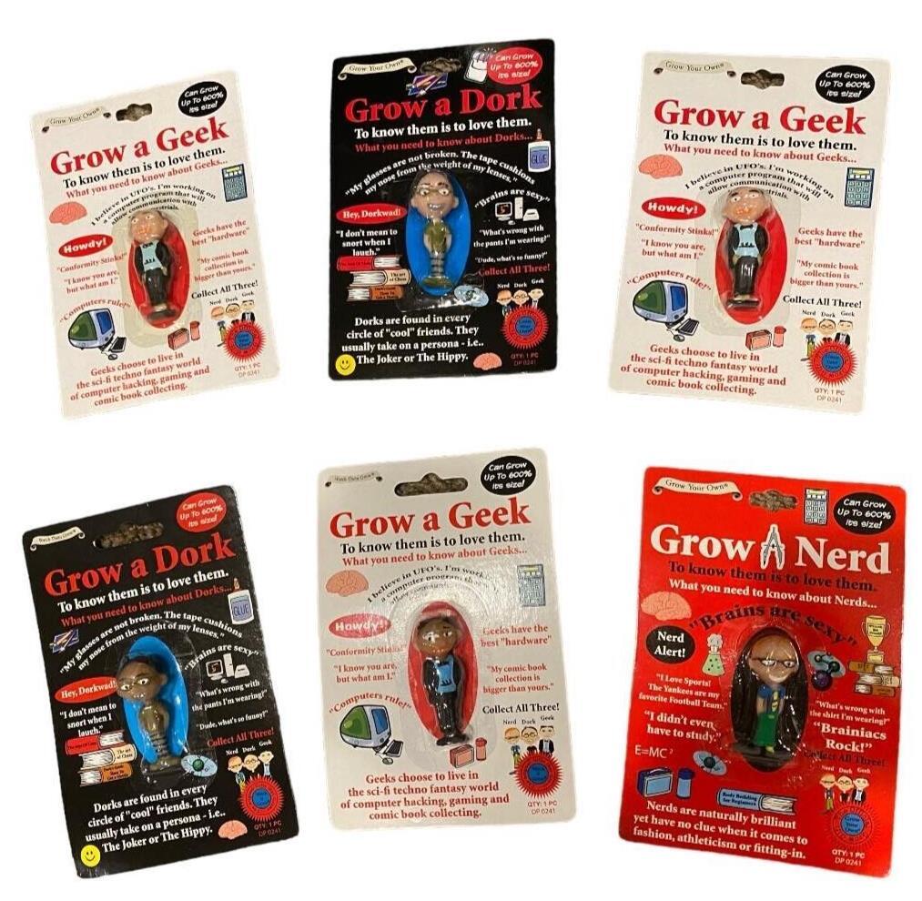 SET OF 3 Grow your own DORK - NERD - GEEK - Fun Gag Joke Novelty