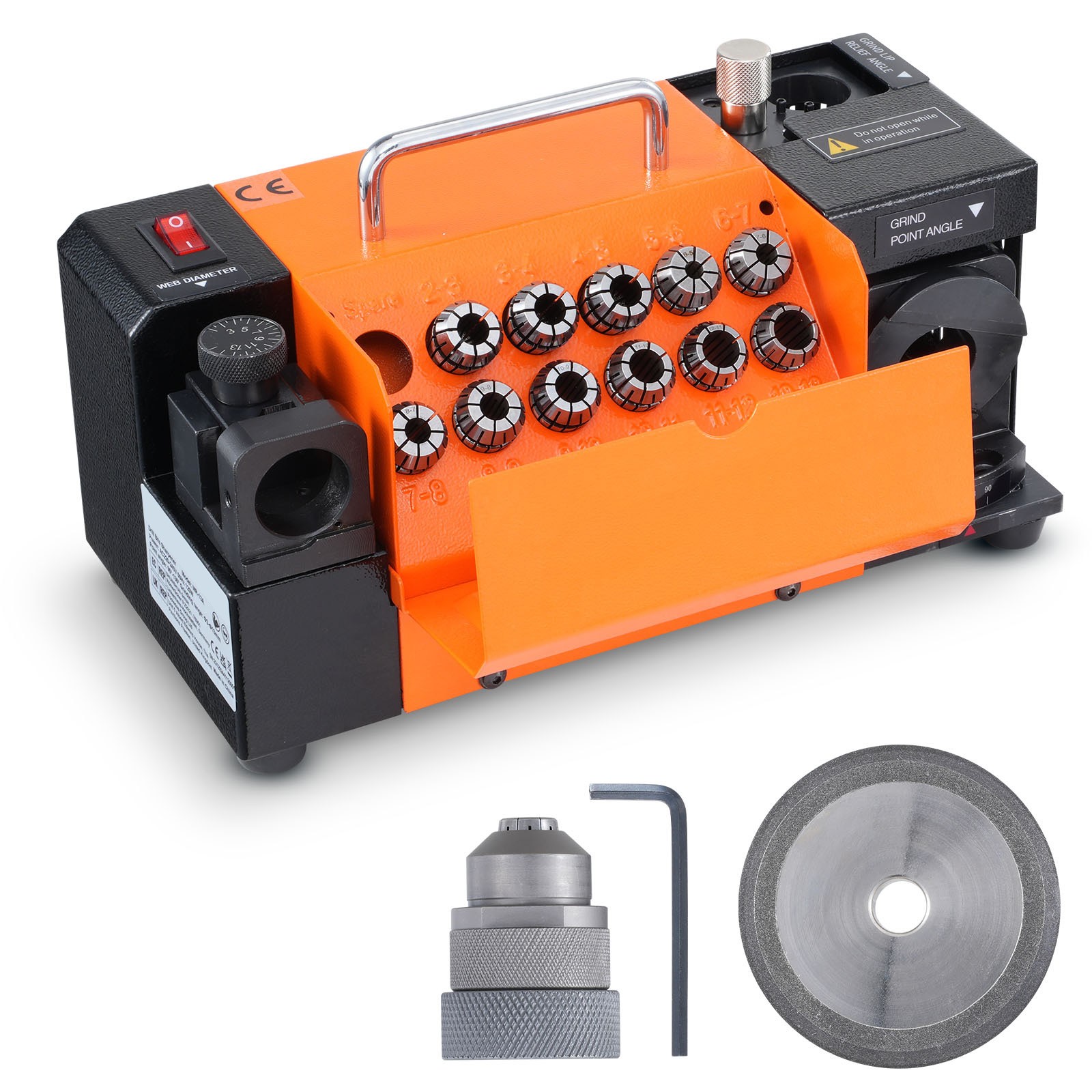 Uimoso MR-13A Drill Bits Sharpener 3-13mm Bits Grinder Sharpener & 11 Collets