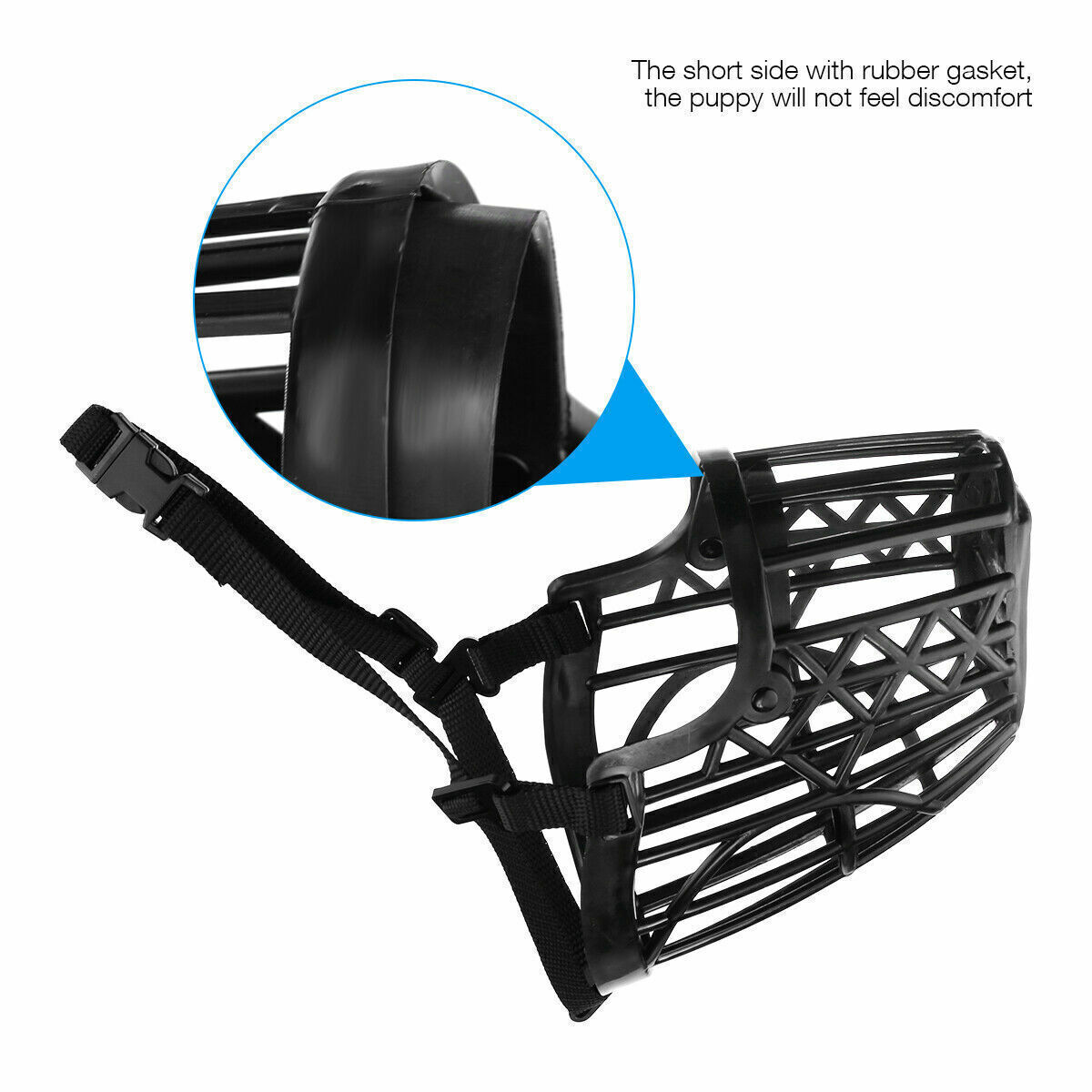 Dog Pet Basket Muzzle Mouth Cover Mesh Cage NoBarking Anti Bite Biting Chewing