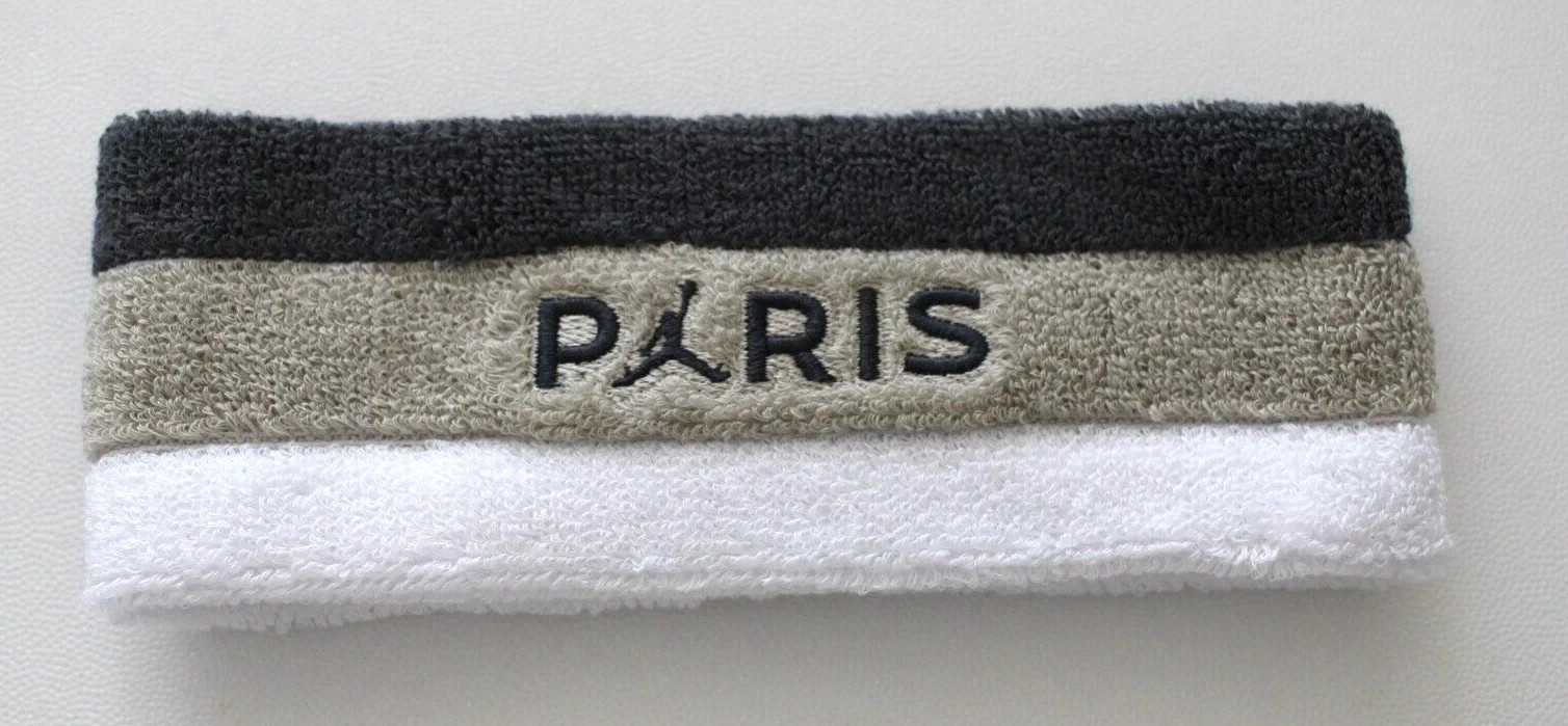 Nike Jordan Terry Headband & Wristbands Set Men's Iron Grey/Stone