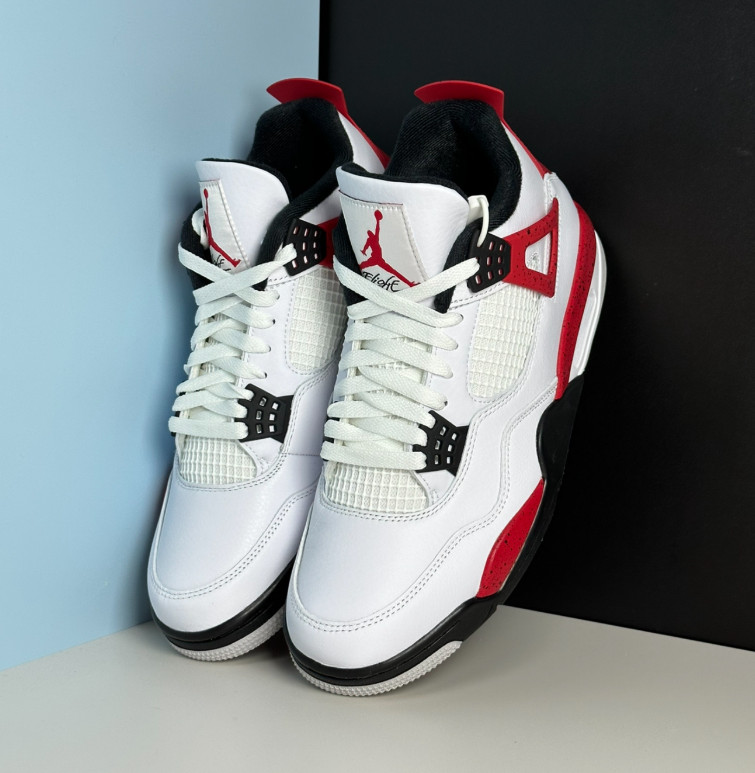 Men's Jordan 4 "Red Cement" Mid Top Retro Basketball Shoes US Size 7-12