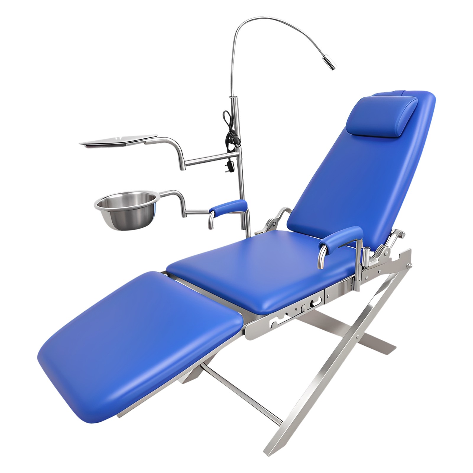 Silla portátil Dental+cubo de saliva + LED unidad dental portatil