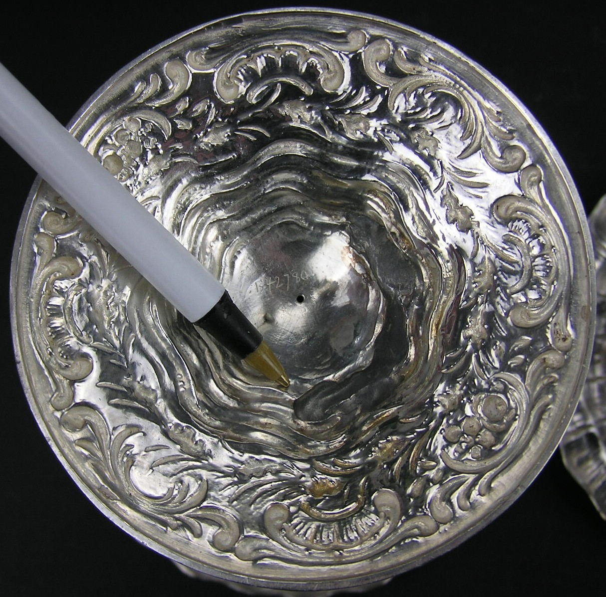 Pair Old 800 Silver German Sweet Meat Compotes Putti Riding Dolphin Hanau 627g