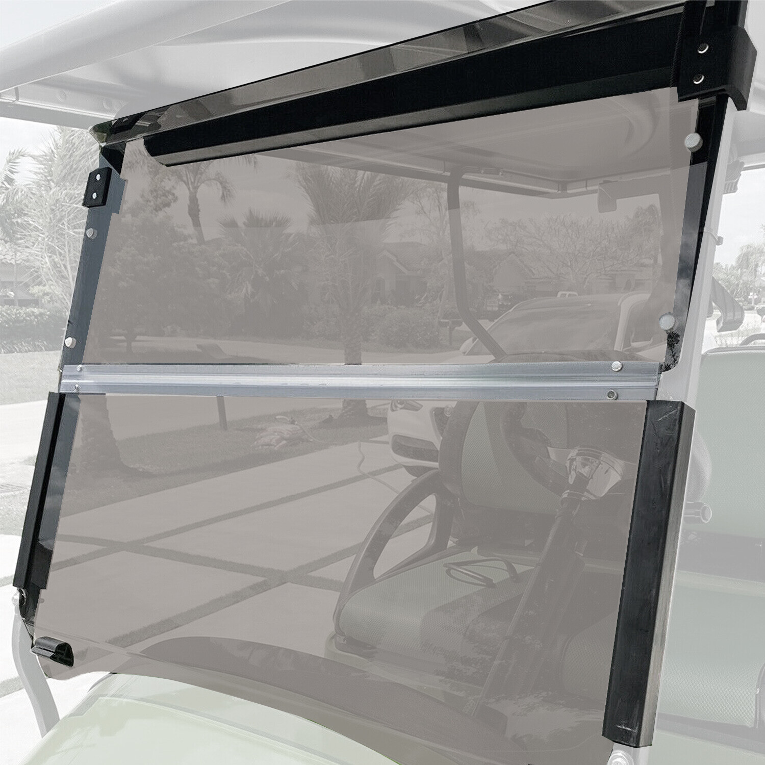 Tinted Fold Down Golf Cart Windshield Windscreen For Club Car Precedent 04-UP 21