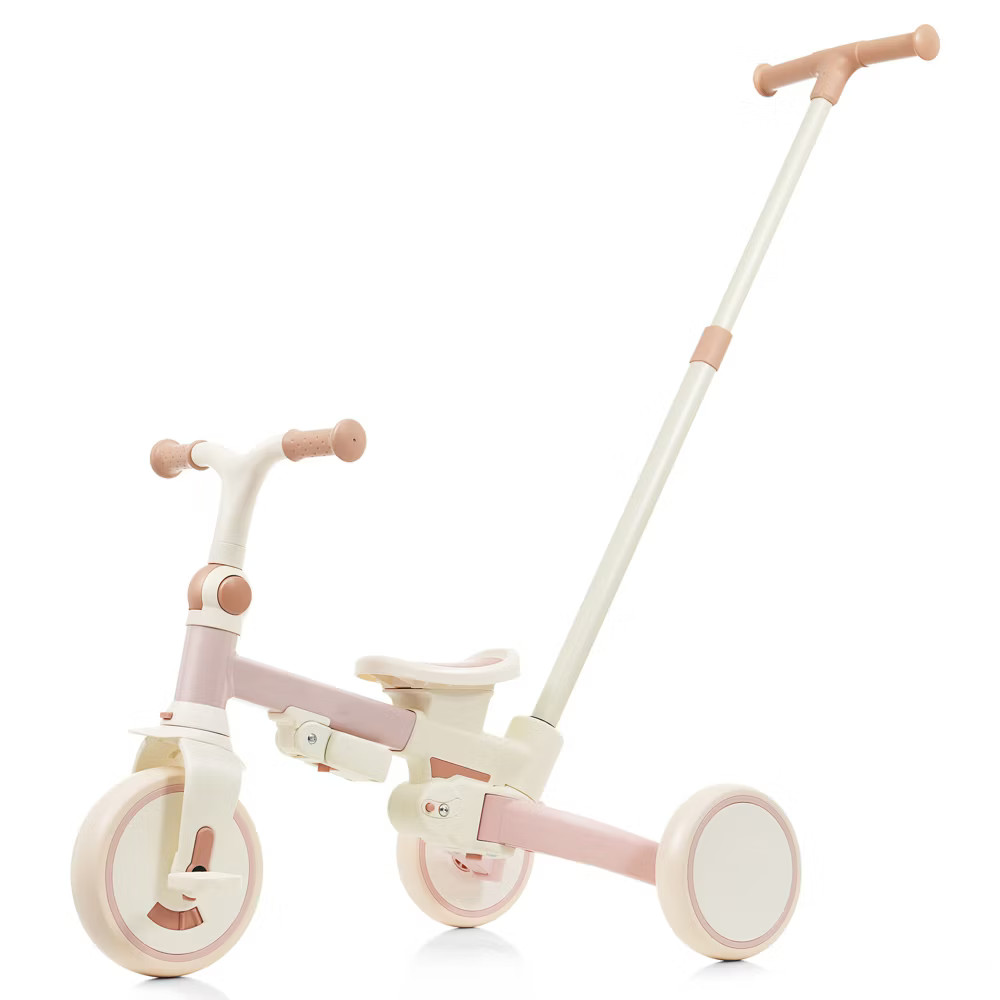 7-in-1 Foldable Toddler Tricycle with Adjustable Parent Handle, Removable Pedal,