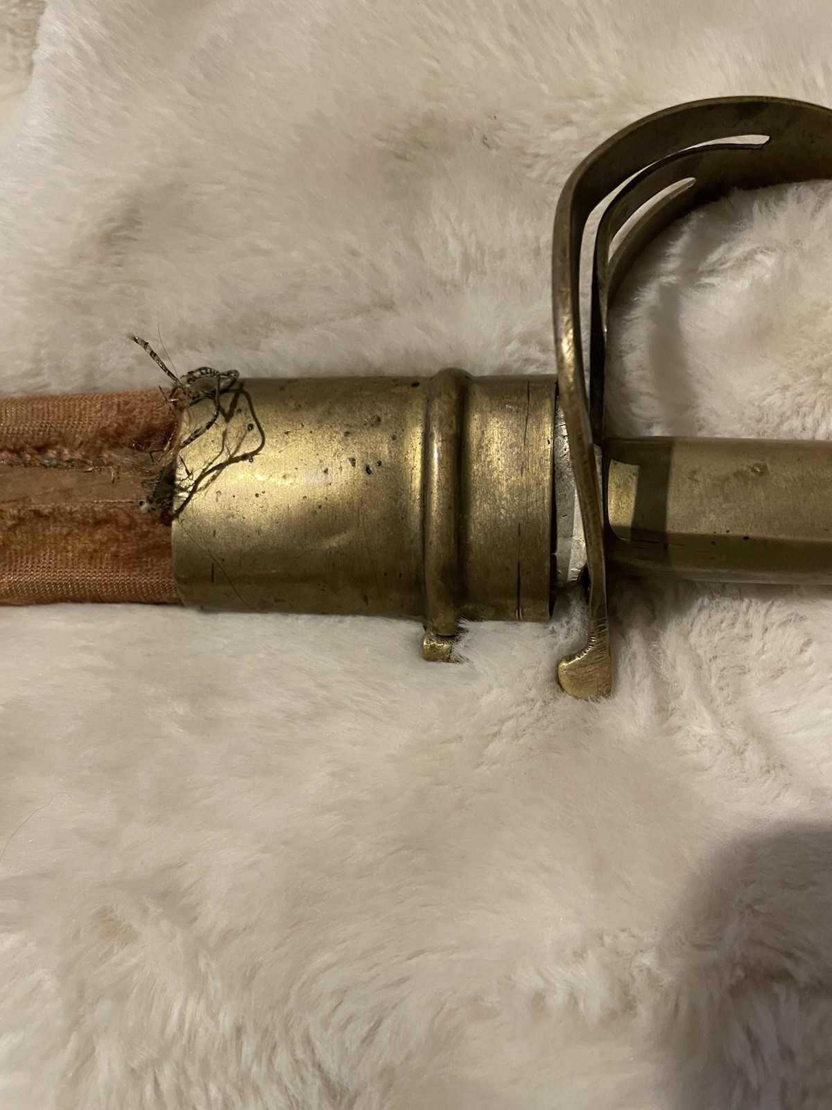 VIntage Shamshir India Dress Sword with Brass Scabbard 22”