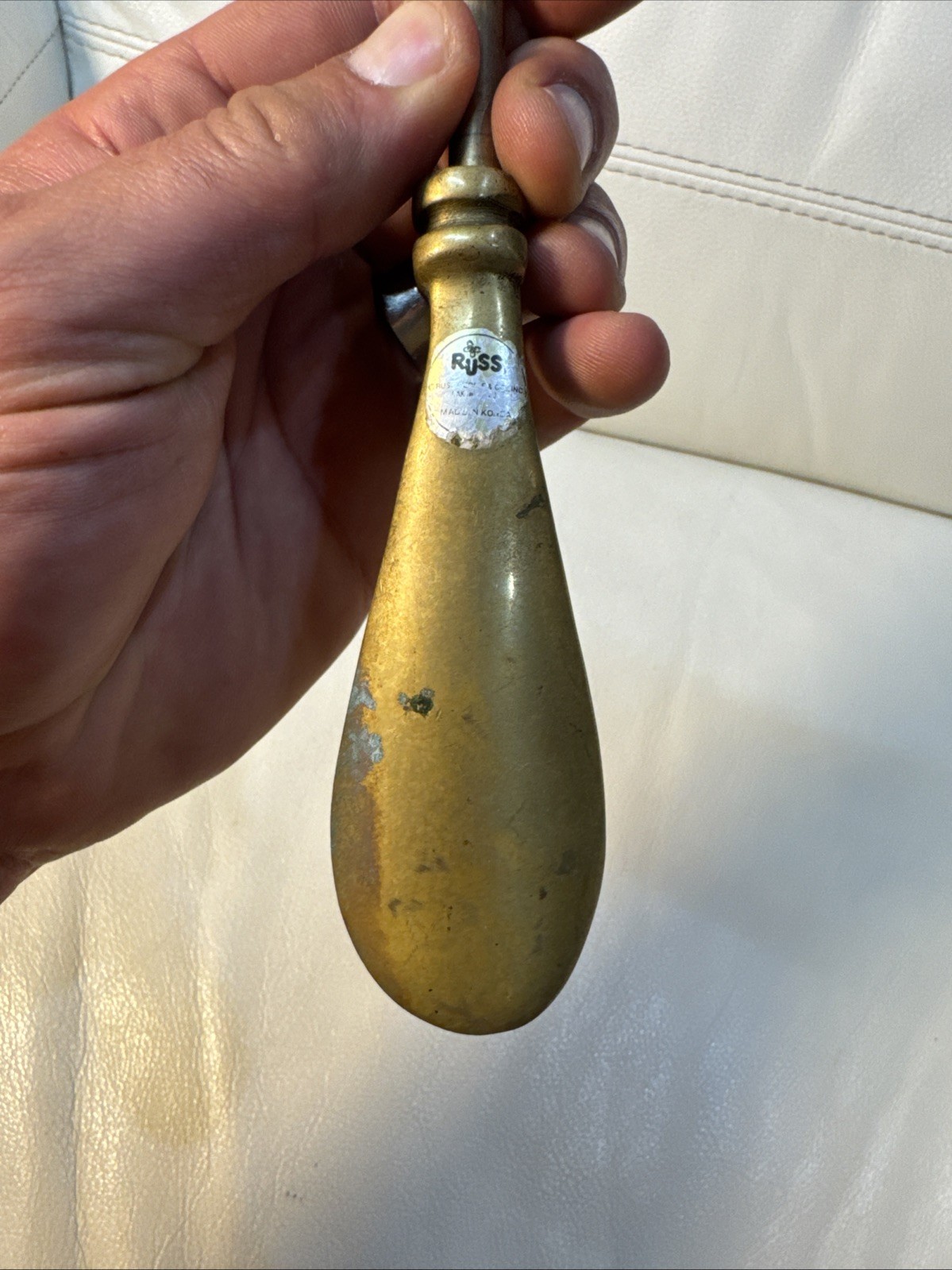 Vintage Brass Duck Head Shoe Horn 16”