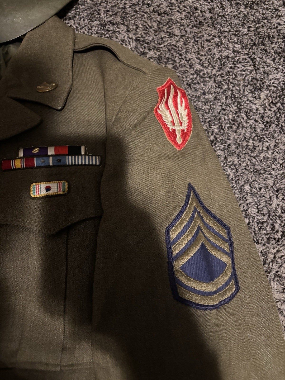 Korean War Grouping Helmet Jacket Wounded Laundry Possible ID Researchable