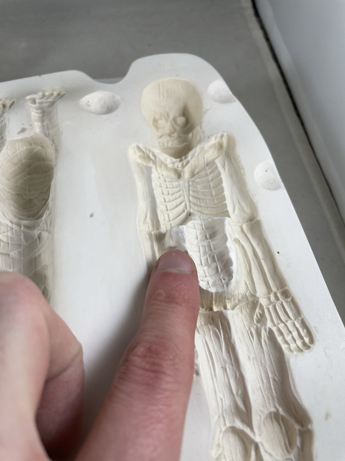 Nowell’s Inc Ceramic Casting Mold Skeleton & Mummy Figurine #NM-1797 Halloween