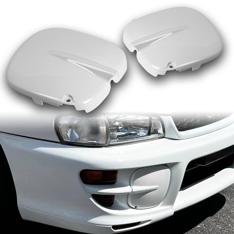 Pair ABS Materials Fog Light Lamp Bumper Bezel Cover Cap