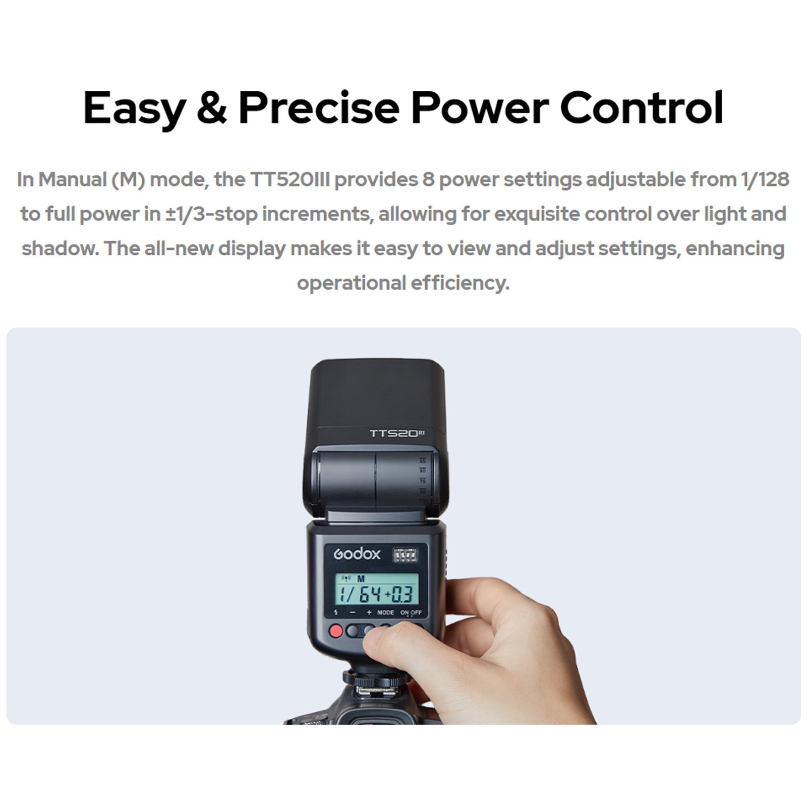 Godox TT520III Camera Flash for Sony Canon Nikon Panasonic Olympus Pentax