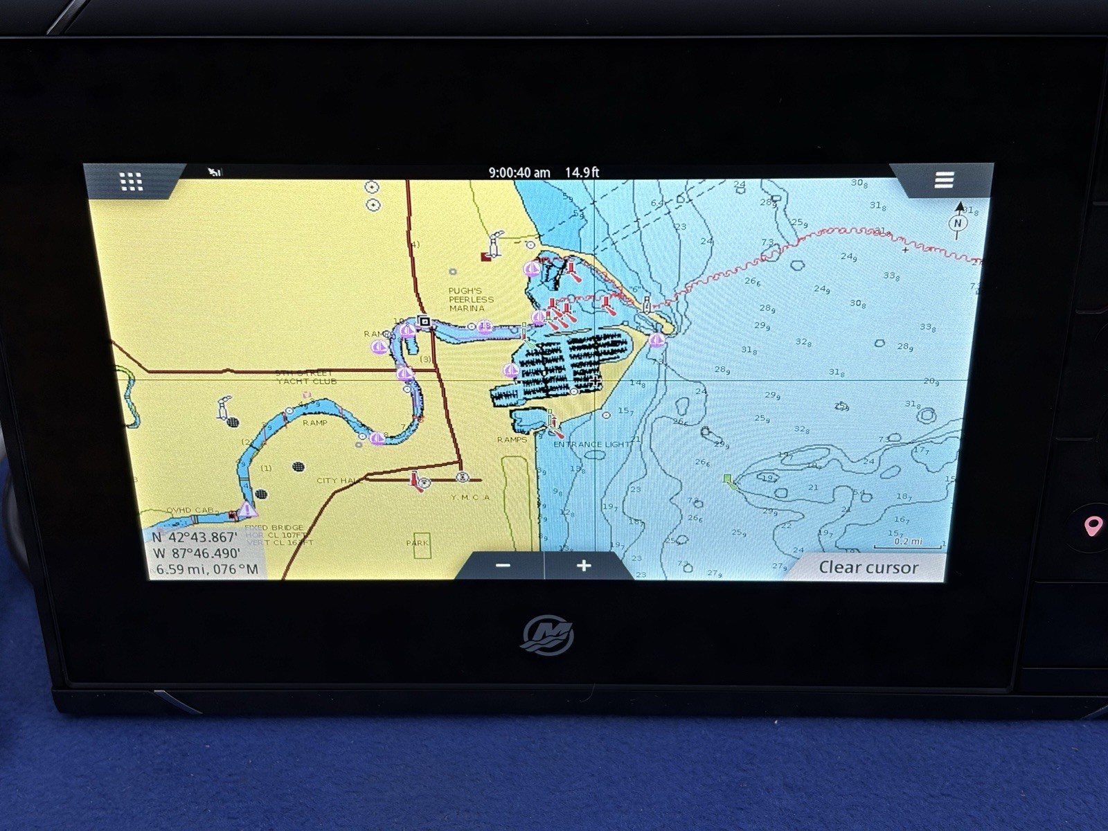 Simrad / Mercury Vessel View 703 7” Multifunction Engine Monitor Display