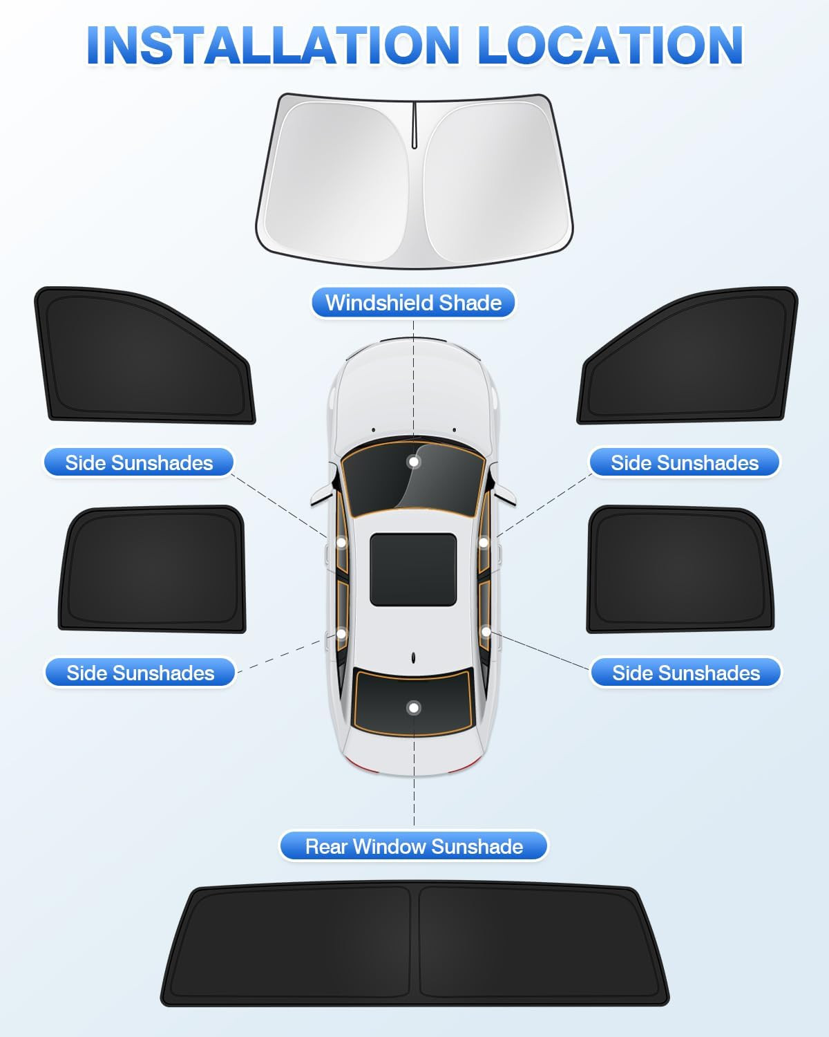 Sunshades for Dodge Ram 2500 3500 2010-2025 2026 Accessories Windshield Sun Shad