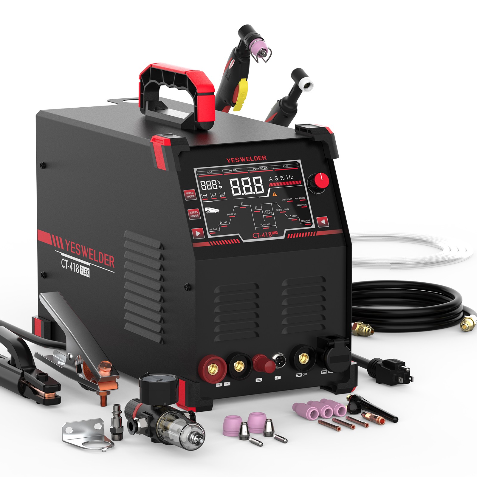 YESWELDER CT-418 3-in-1 180A TIG/Stick & 40A Plasma Cutter110V/220V