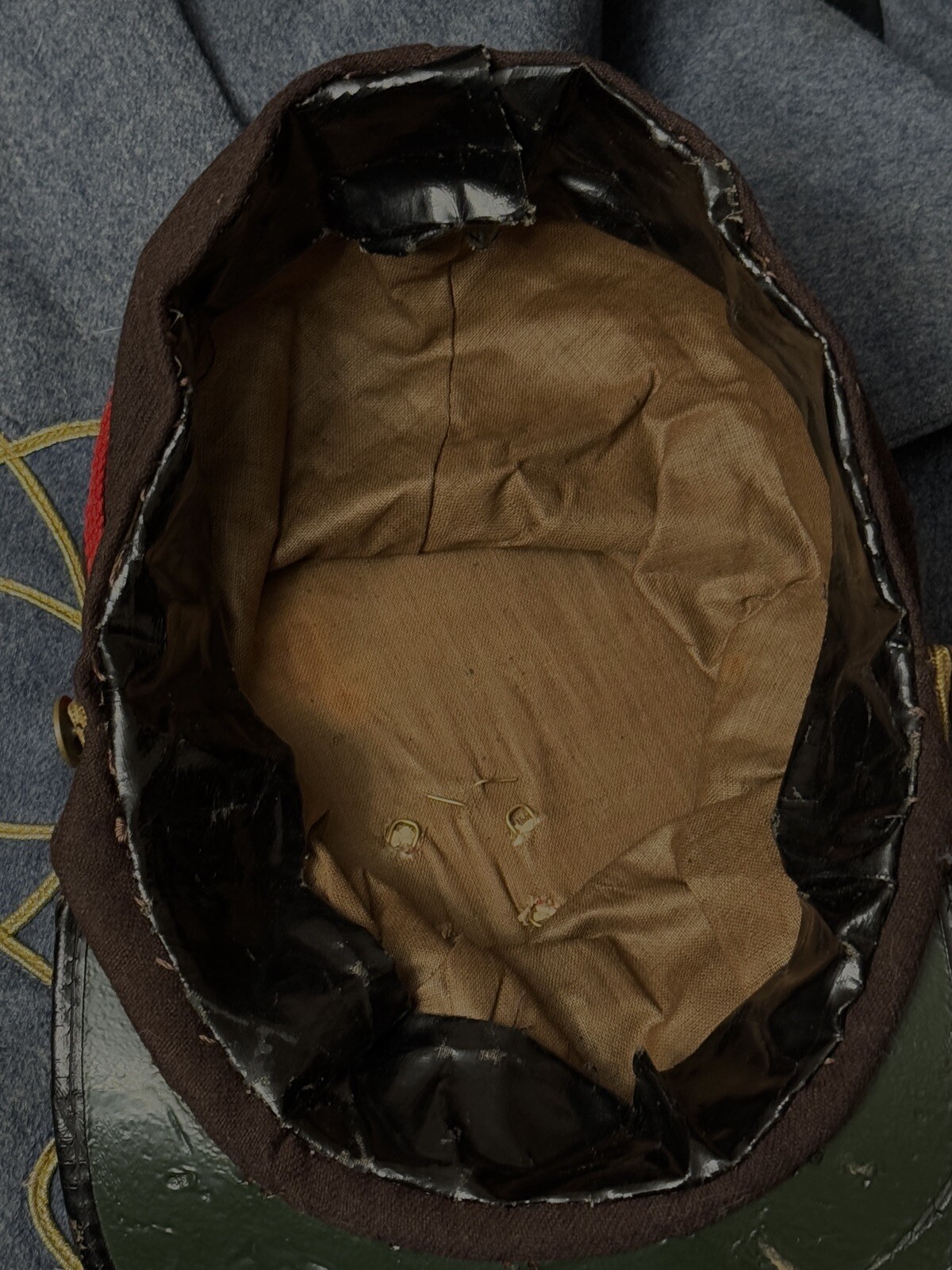 AUTHENTIC CIVIL WAR CONFEDERATE CSA HEAVY ARTILLERY CO. C FORAGE CAP HAT KEPI