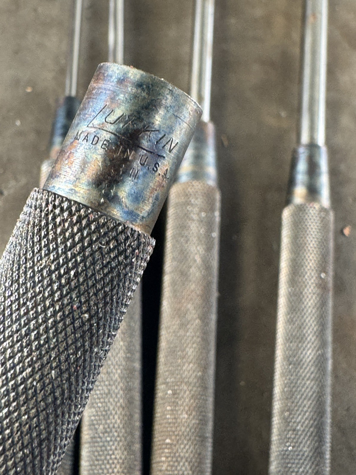 Vintage Lufkin 172 S Complete Original Punch Set Pouch 5 pcs Set Machinist