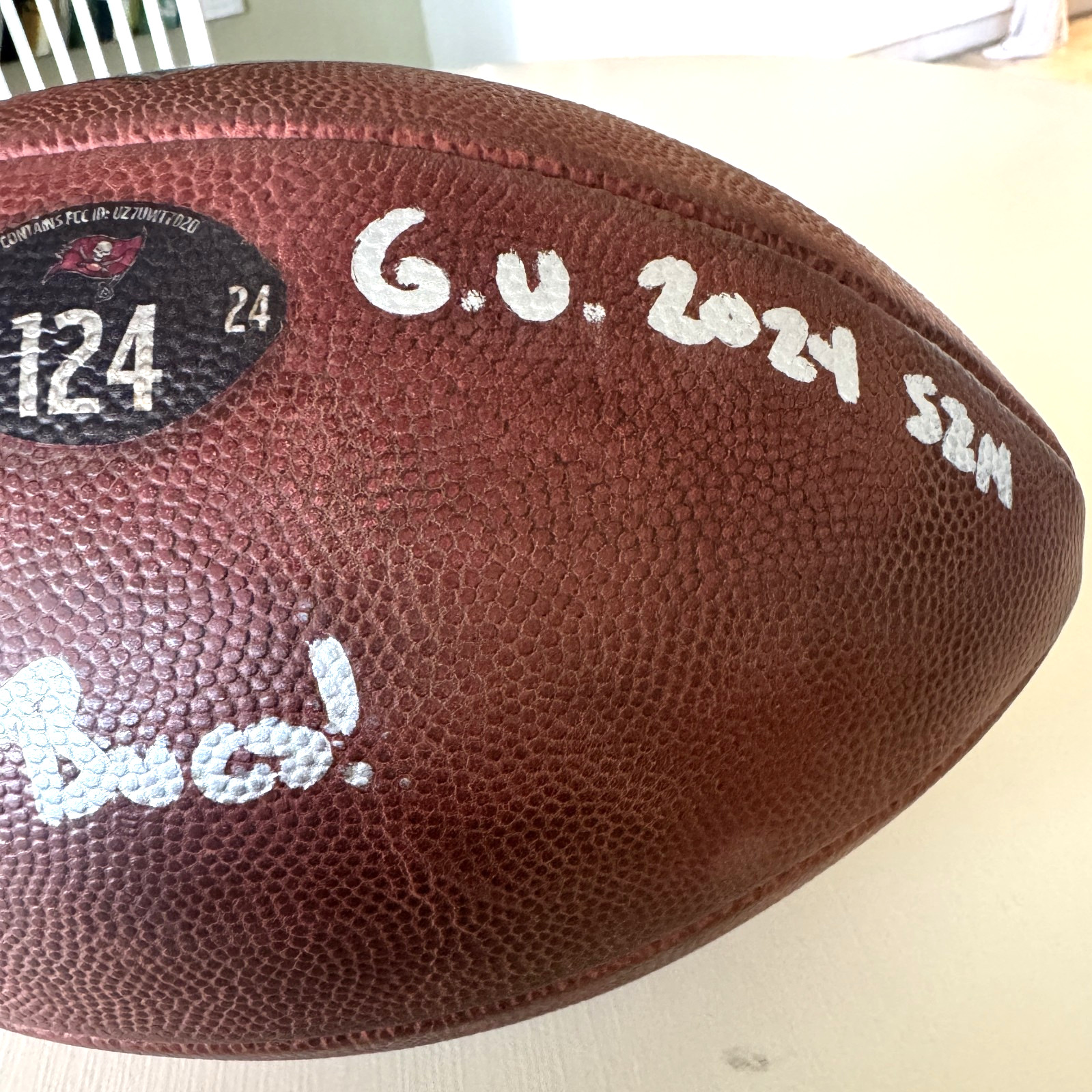 Baker Mayfield GAME-USED💪Signed + Inscribed Ball Tampa Bay Buccaneers 24-25 Szn