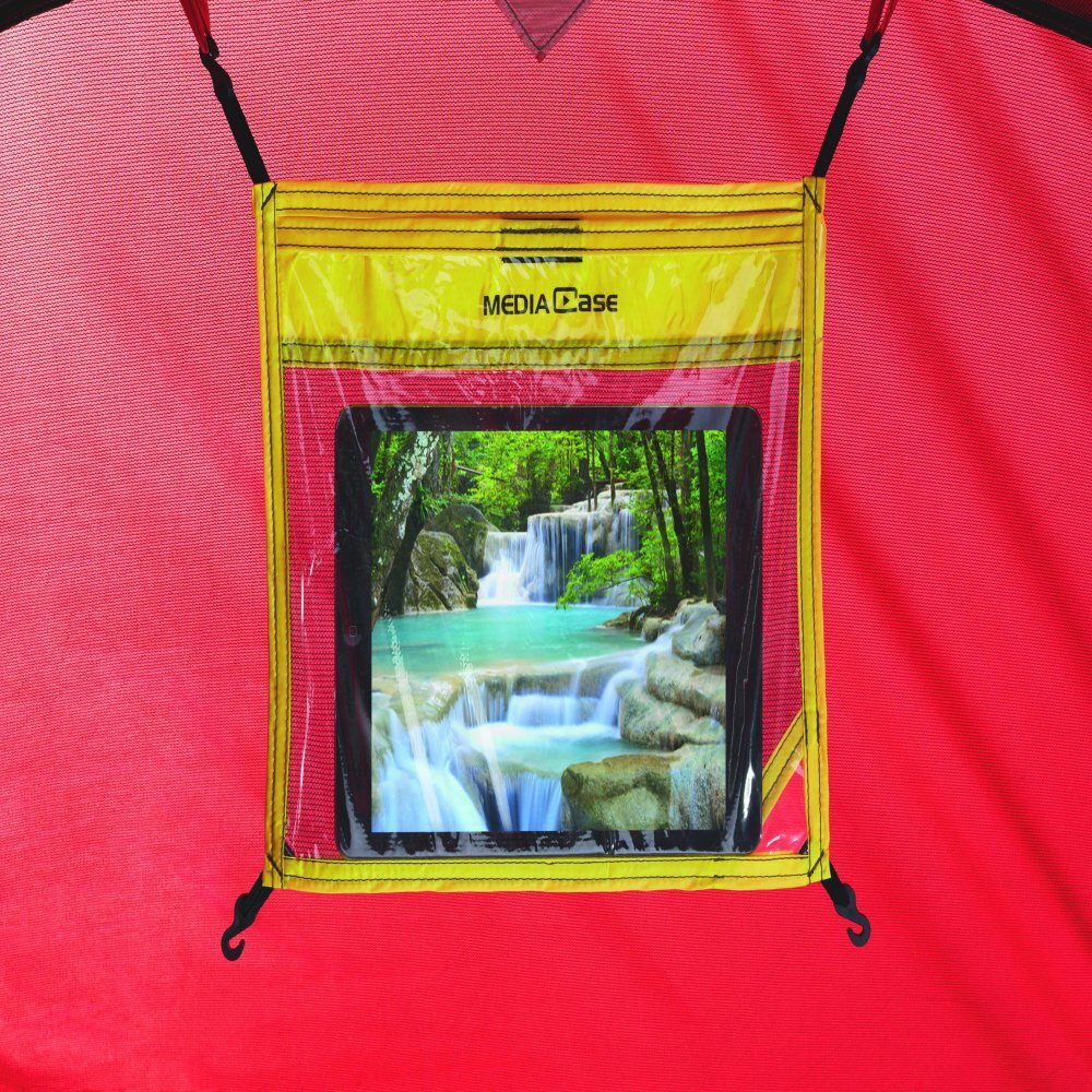 Large Outdoor Camping Tent, 10-Person 3-Room Cabin Screen Porch Waterproof Red