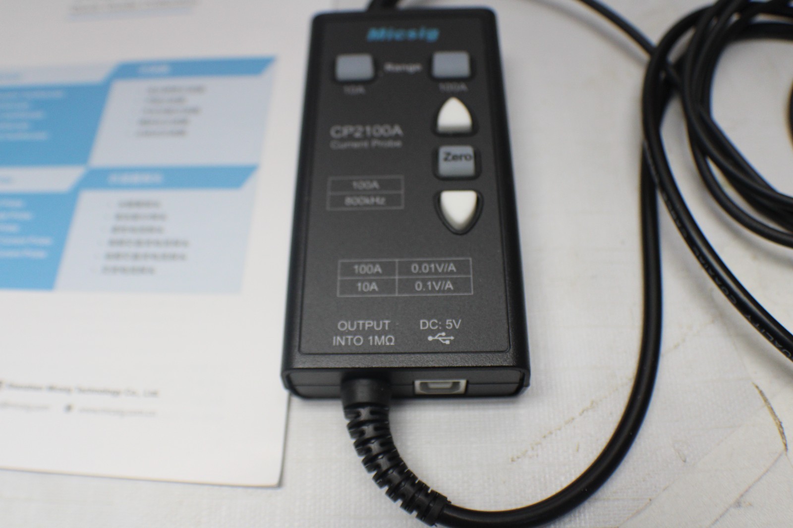 Micsig CP2100A 10A/100A AC/DC 800KHz Oscilloscope Current Probe