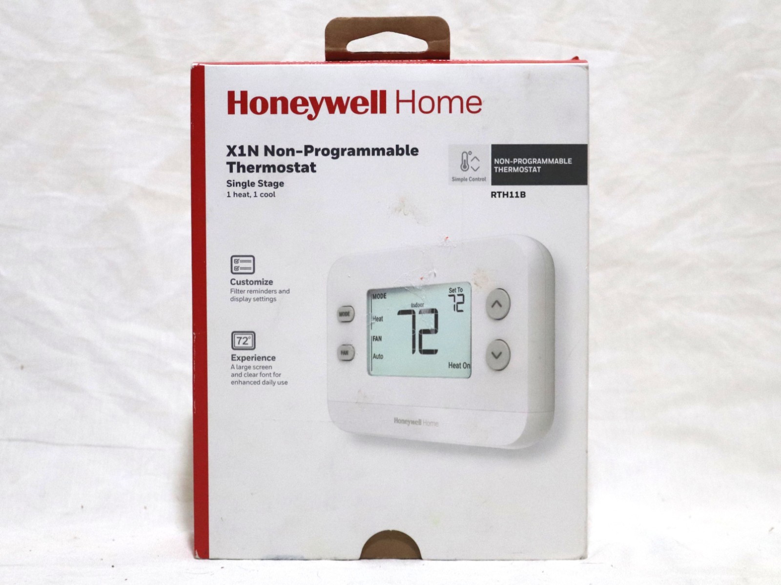Honeywell Home X1N Non-Programmable Thermostat RTH11B Single-Stage 1-Heat/1-Cool