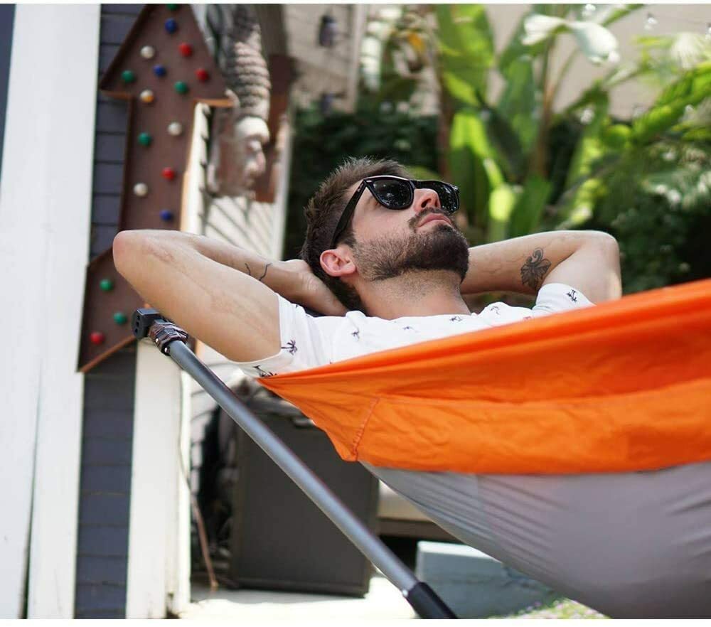 Outdoor Camping Hammock With Stand Portable Folding Hammock For Beach Camping