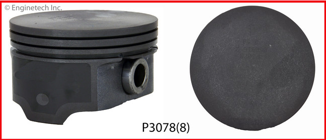 Coated Skirt Flat Top Pistons w/ Moly Rings for Chevrolet Gen III 4.8L 293 LR4