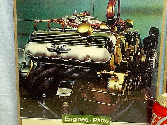 THREE VINTAGE 1960's FORD 427 OHC SOHC DRAGGIN ENGINE ADVERTISING PAPER POSTERS