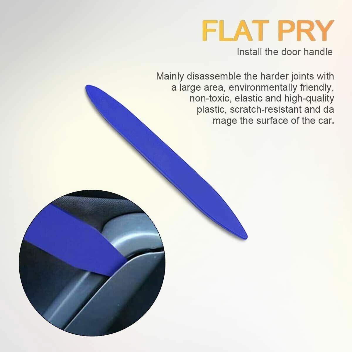 Plastic Trim Removal Pry Tool fits Car Radio Panel Door Dash Clip Fastener Bule