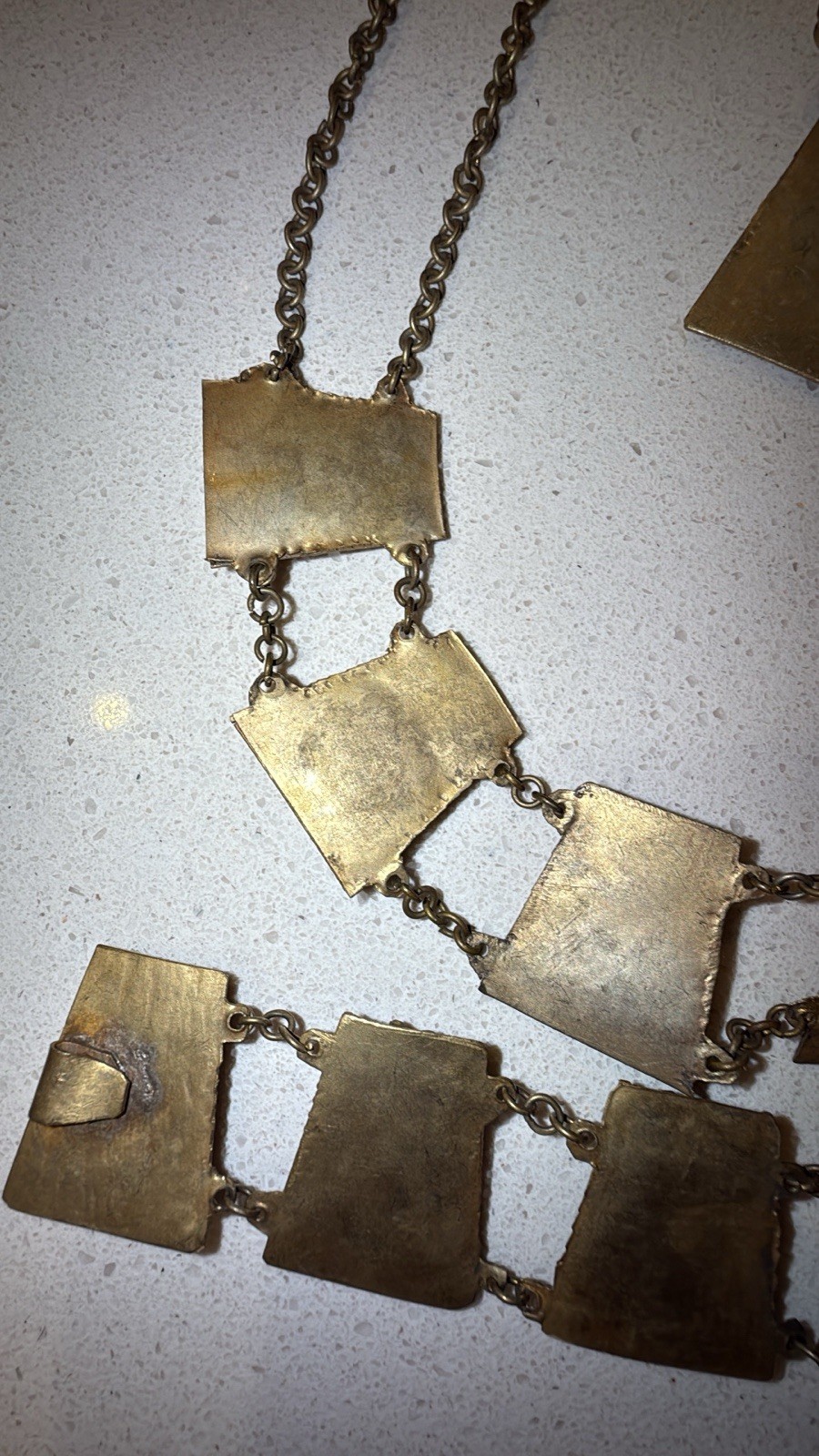 Coral & Turquoise Nepal Brass Tibetan Jewelry 3 piece Set ANTIQUE