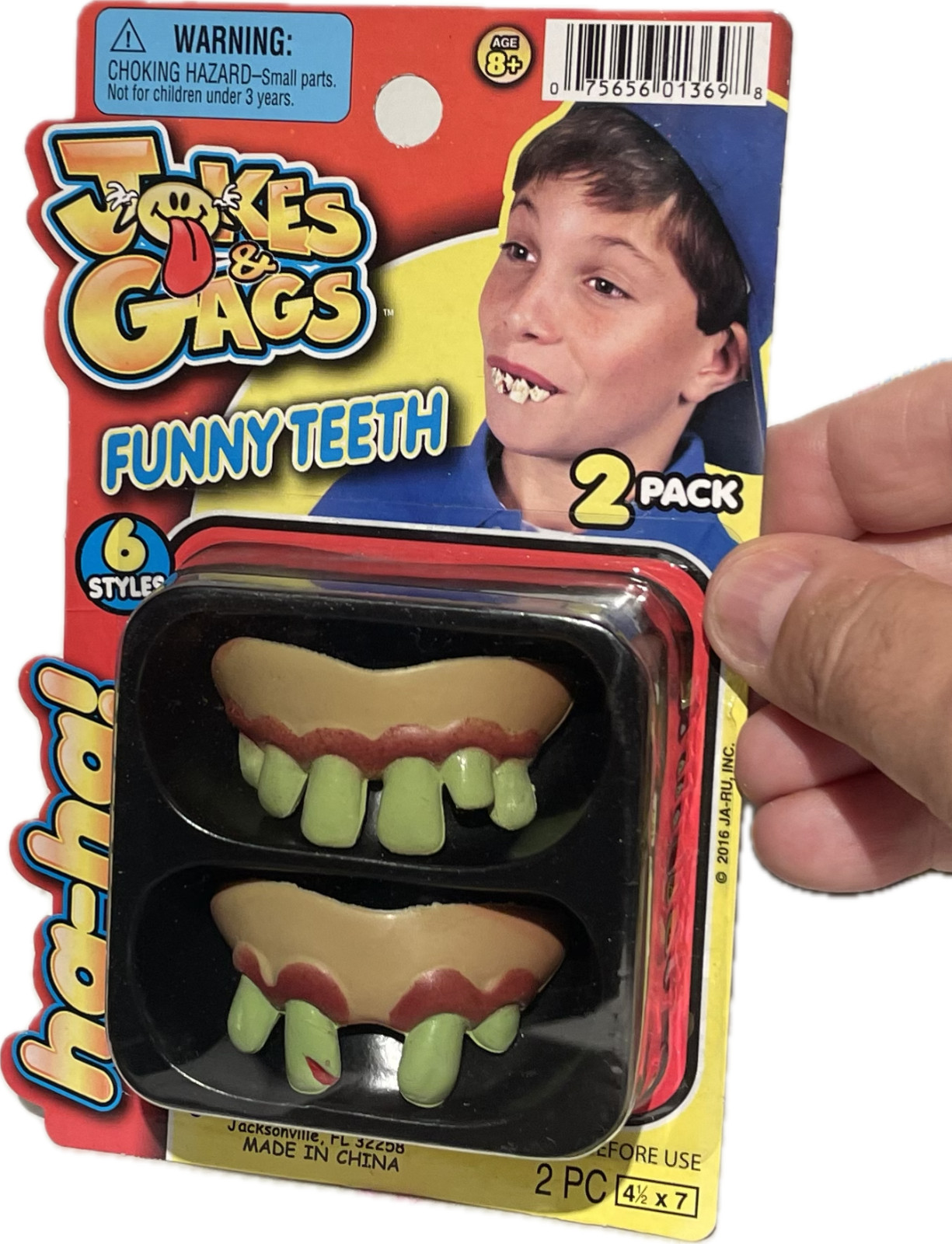 2 FUNNY JOKE TEETH Nerd Fake Hillbilly Bad Missing Tooth Ugly Buck Rubber Prank