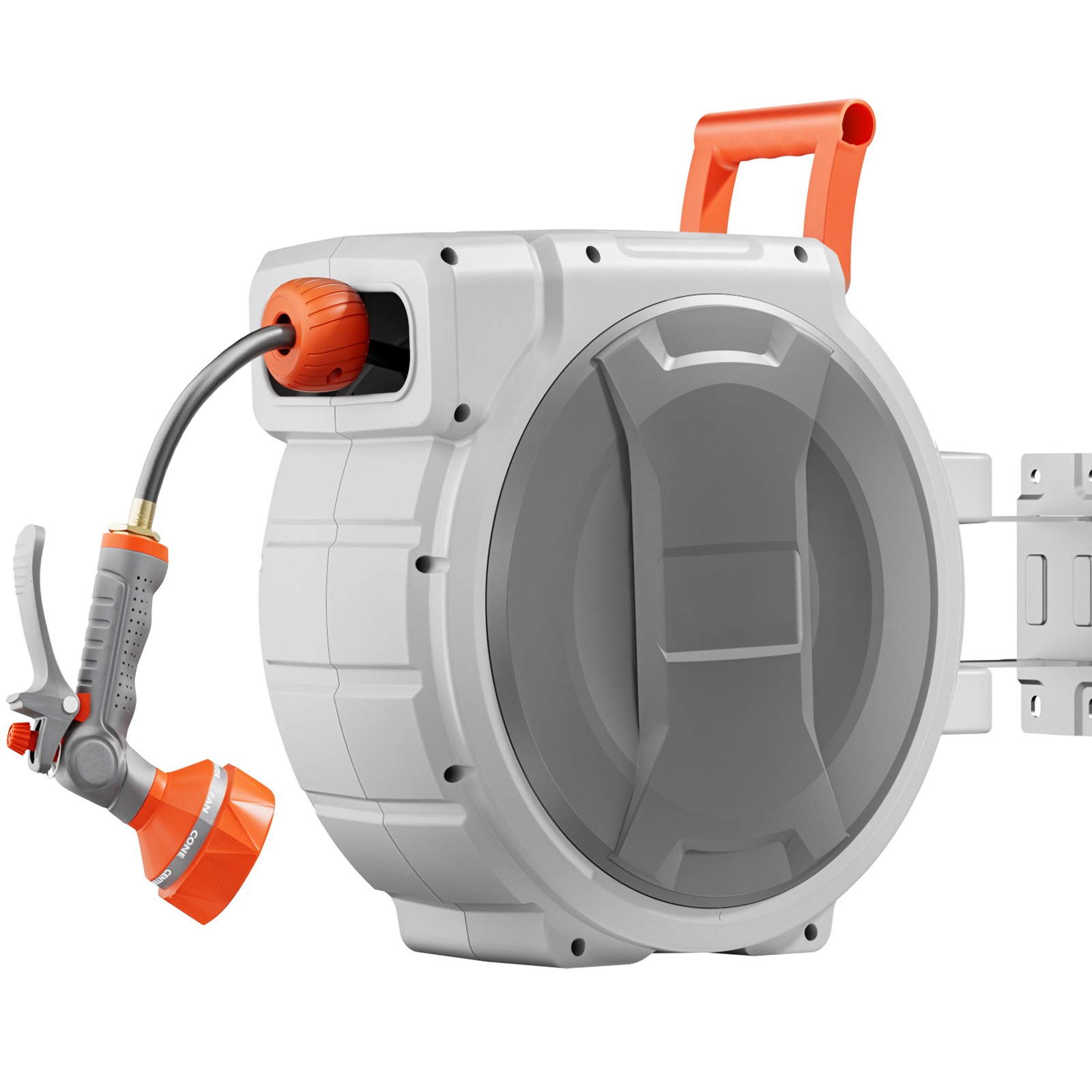 Retractable Garden Hose Reel 1/2 Inch x 145 ft Wall Mounted Garden Hose Reel