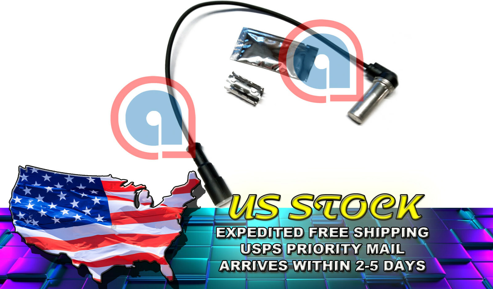ABS Speed Sensor 1.3 Feet / 16" Truck Trailer 90° R955335  970-5001 85106607