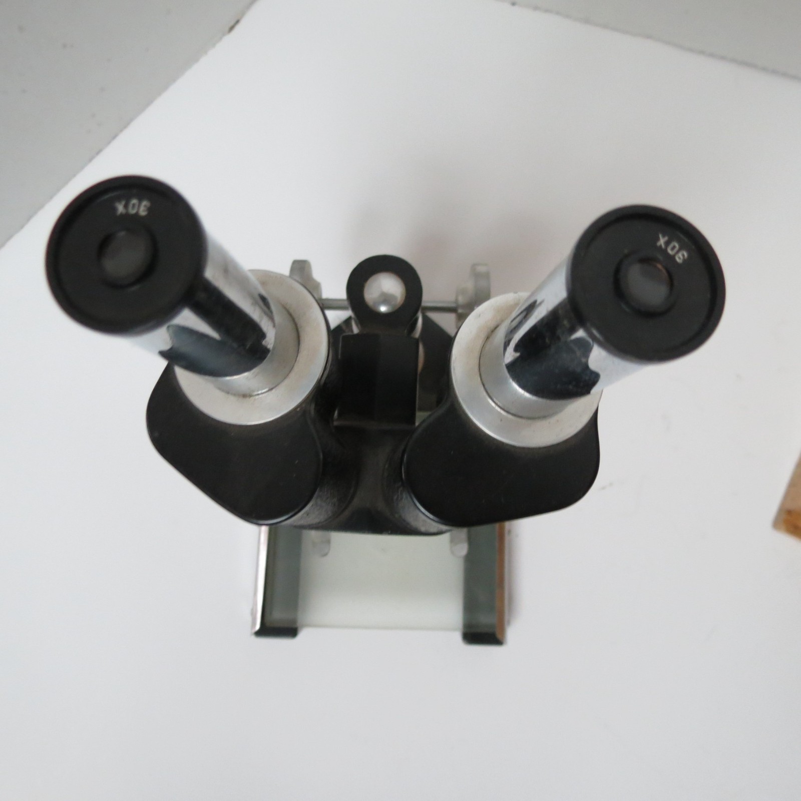 Vintage Lafayette Stereo Microscope 30XW 50X in Original Wooden Box Rare!