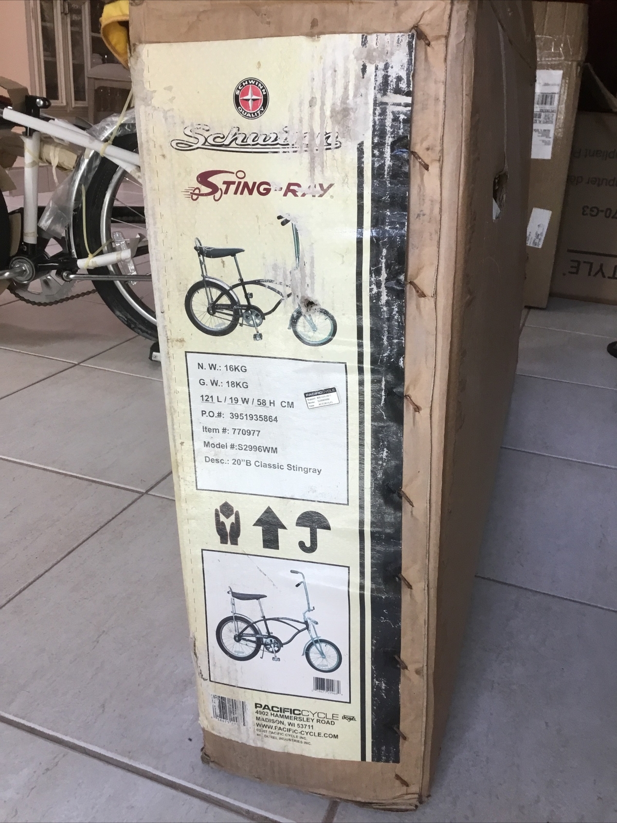 Schwinn Sting Ray Coal Krate Cruiser Bike 2007 NOS Special edition