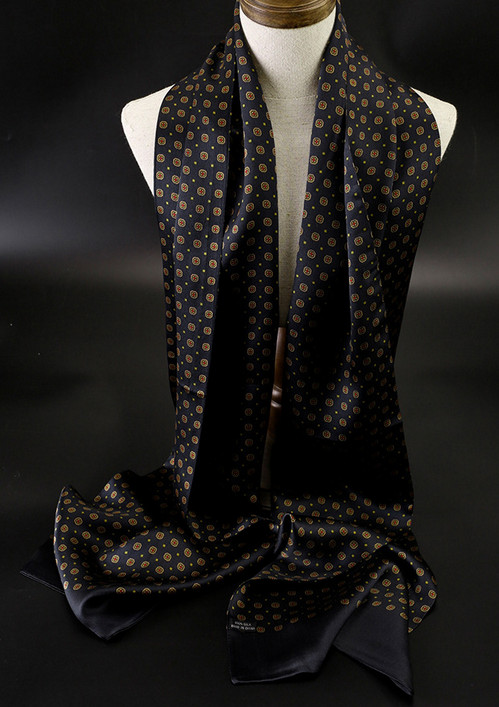 100% Silk Mulberry Satin Scarf men women neckerchief Wrap black red Gifts