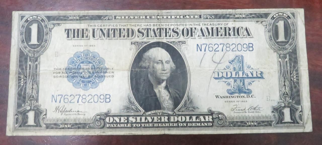 1923 $1 Large Note * Horse Blanket * Silver Certificate * Neat Old Note * 8209