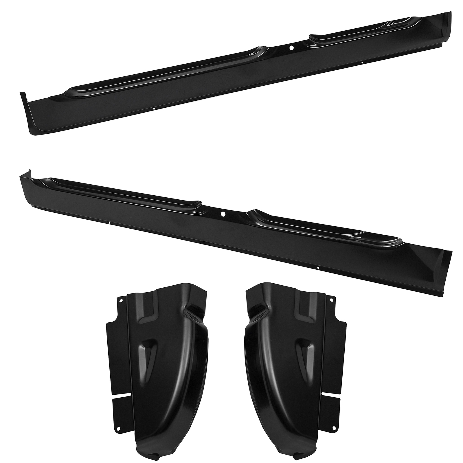 Pair Rocker Panels & Cab Corners For 2002-2008 Dodge Ram Quad Cab 1500 2500 3500