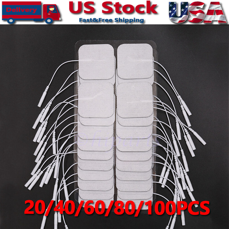40 TENS Electrode Pads EMS Replacement Unit 7000 3000 2x2 Muscle Stimulator BULK